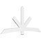 Ekena Millwork Alberta Architectural Grade PVC Gable Bracket, 96"W x 44"H x 2"D x 6"F, 11/12 Pitch GBP096X44X0206ALB00 - alternate 1
